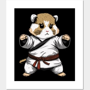 Karate Belt Colors Hamster Japanese Martial Art Defense Posters and Art